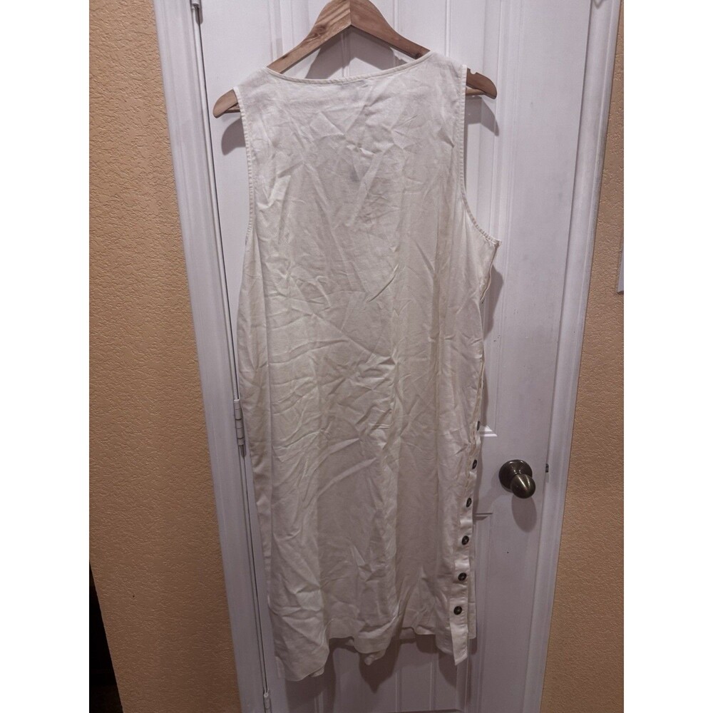 NWT Madewell Cream Cotton Boho Maxi Dress - Size 2X Side Button - Picture 9 of 14